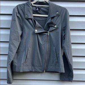 Peace of Cloth | Moto Zipper Gray Jacket size Medium
